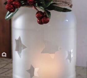 Christmas lantern in a jar