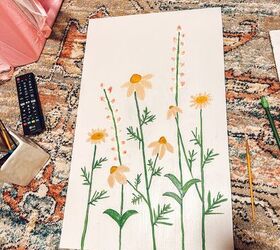 pintura de flores diy