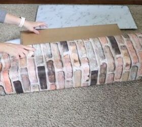 Wrap the box in faux brick paper