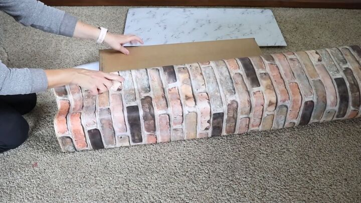 Wrap the box in faux brick paper