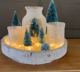 Christmas luminaries made from epsom salt snow