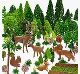 miniature trees and animals
