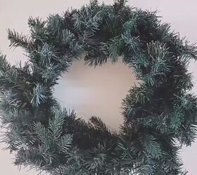 how to make a christmas wreath on a budget, Plain weath form