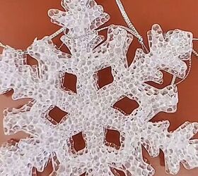 how to make a christmas wreath on a budget, Snowflake ornaments