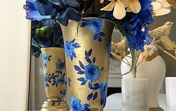How to Decoupage a Vase With Floral Napkins & Mod Podge