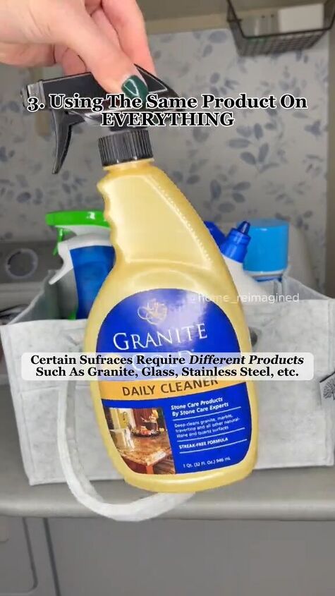 cleaning mistakes, Granite surface cleaner