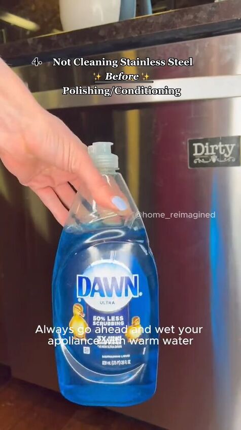 cleaning mistakes, Dawn dish soap