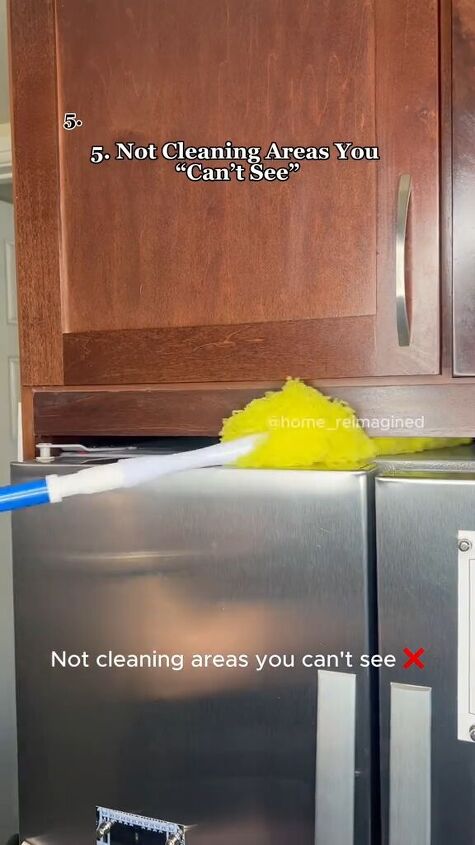 cleaning mistakes, Cleaning under cabinets