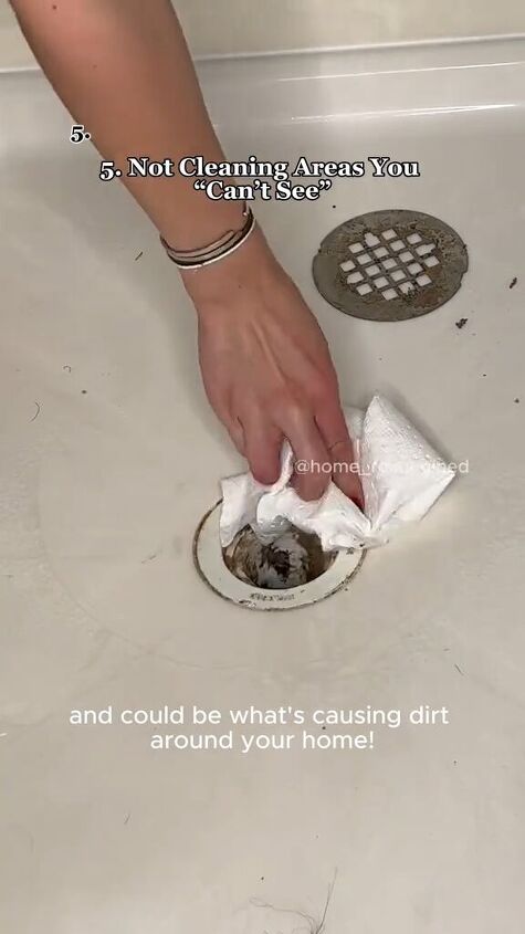 cleaning mistakes, Cleaning around a sink
