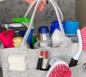 cleaning mistakes, Caddy of cleaning products
