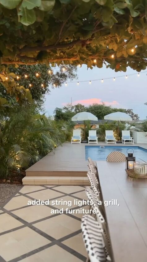 patio makeover, Patio and poolside lighting