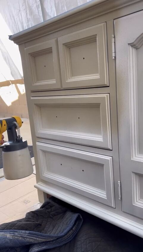 diy dresser makeover, Painting the dresser