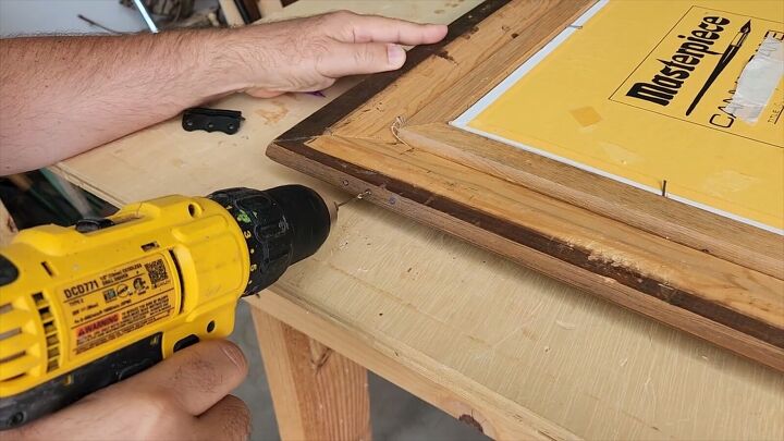 Drill holes into the side of the frame