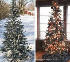 DIY spray painted Christmas tree