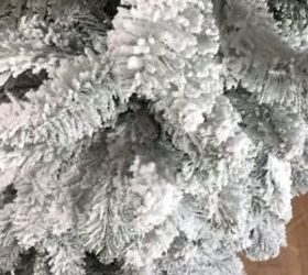 Flocked Christmas tree branches