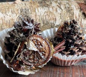 diy hand dipped pinecone fire starters, ALGUNOS DE LOS INICIADORES TERMINADOS