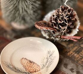 diy hand dipped pinecone fire starters, EMPAREJADOS CON UN PLATO DE PI AS