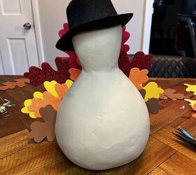 super lindo y fcil diy pavo de calabaza de papel mach accin de gracias