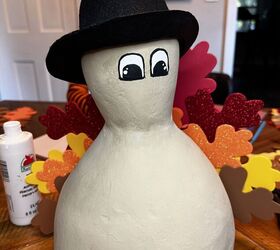 super lindo y fcil diy pavo de calabaza de papel mach accin de gracias