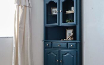 Modern Blue Corner Cabinet