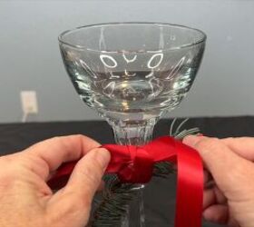 Homemade glass candle holder for winter decor