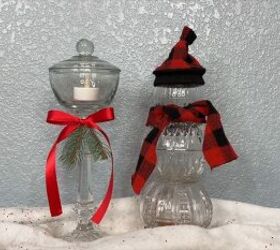 How to Craft a Festive Glass Bowl Snowman and Candle Holder