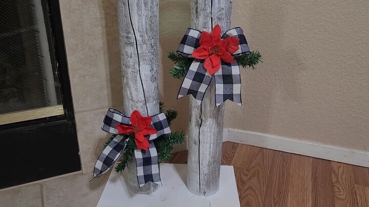 diy christmas lamp post, Decorate the flameless candles