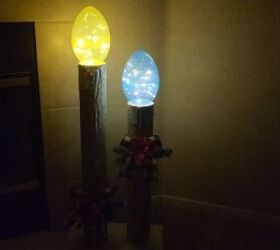 diy christmas lamp post, Glowing oversized candlesticks