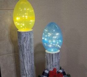 diy christmas lamp post, Seasonal decor project Making your own giant candlesticks