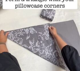 fold pillowcase, Folding the bottom into a triangle