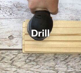 turn a plastic crate into the best accessory for your backyard, Drilling holes in the wood pieces