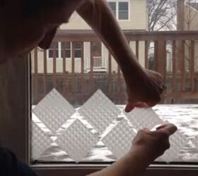 get gorgeous privacy without closing your blinds, Making a pattern with the privacy film