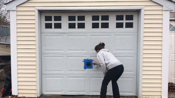 make your garage door look like it costs thousands with paint, Painting the garage door handle black