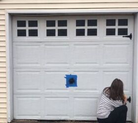 make your garage door look like it costs thousands with paint, Installing the black hardware