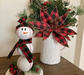 Muñeco de nieve de béisbol: Decoración navideña DIY para amantes del deporte