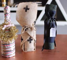 How to wrap wine bottles using different materials