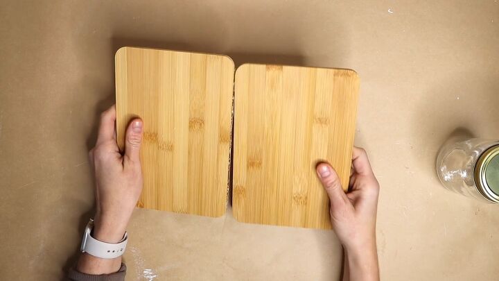 kitchen counter organizer ideas, Hot glue the cutting boards together