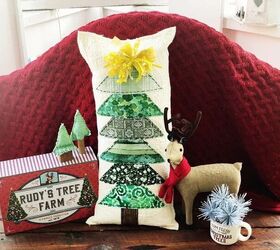 Almohada reciclada de árbol de Navidad