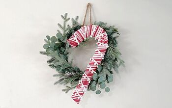 Dollar Store Christmas Candy Cane Wreath