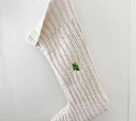 calcetn de navidad grueso inspirado en anthropologie, media Anthro de imitaci n con rbol de Navidad