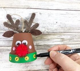dollar tree christmas crafts clay pot reindeer
