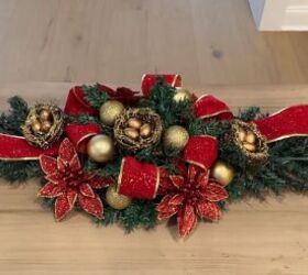DIY Christmas centerpiece using Dollar Tree items
