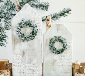 Casas de Navidad de madera de desecho