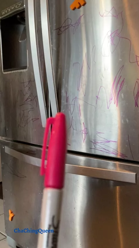 mom hack how i made permanent marker on stainless steel temporary