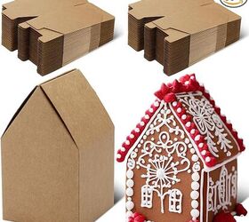 las mejores casitas de jengibre navideas diy, 50 piezas de casas de Navidad de pan de jengibre