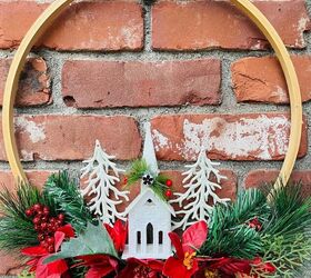 Winter Church Scene Wreath