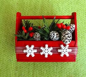 cmo hacer un adorno navideo en miniatura de una caja de herramientas de madera