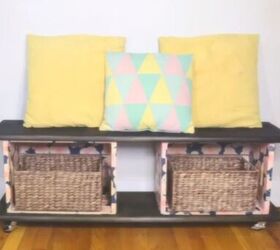 how to wash throw pillows without removable covers, Colorful throw pillows on a bench