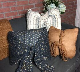 how to wash throw pillows without removable covers, Throw pillow covers with knots