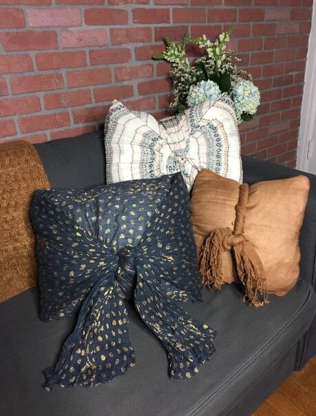 how to wash throw pillows without removable covers, Throw pillow covers with knots